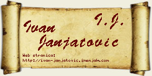 Ivan Janjatović vizit kartica